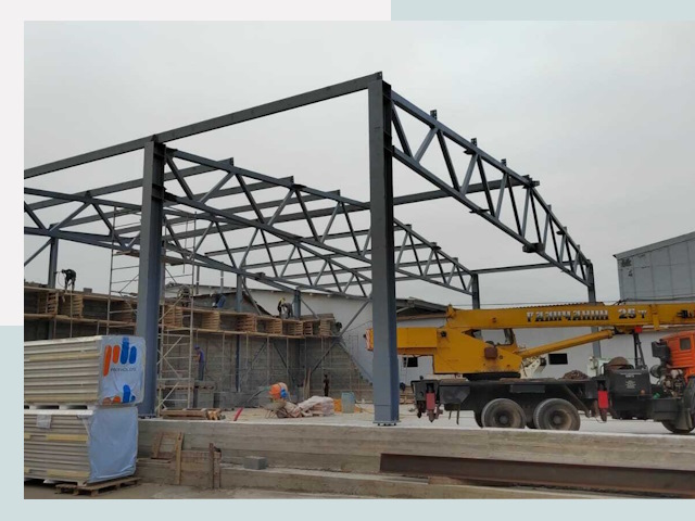 Строительство цехов в Сибае