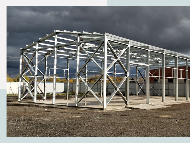 Двускатные ангары в Сибай от 617 руб. за квадрат